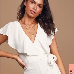 NWT white Lulu’s Jumpsuit